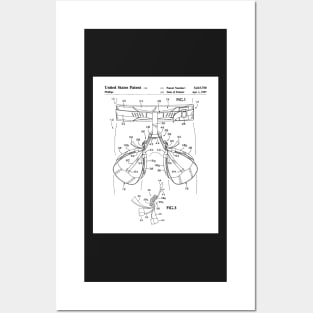 Rock Climbing Harness Patent - Rock Climber Art - Black And White Posters and Art